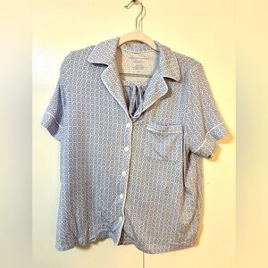 NWOT Women's Cupcakes and Cashmere Simply Cool Pajama Set Medium Blue Tile Print